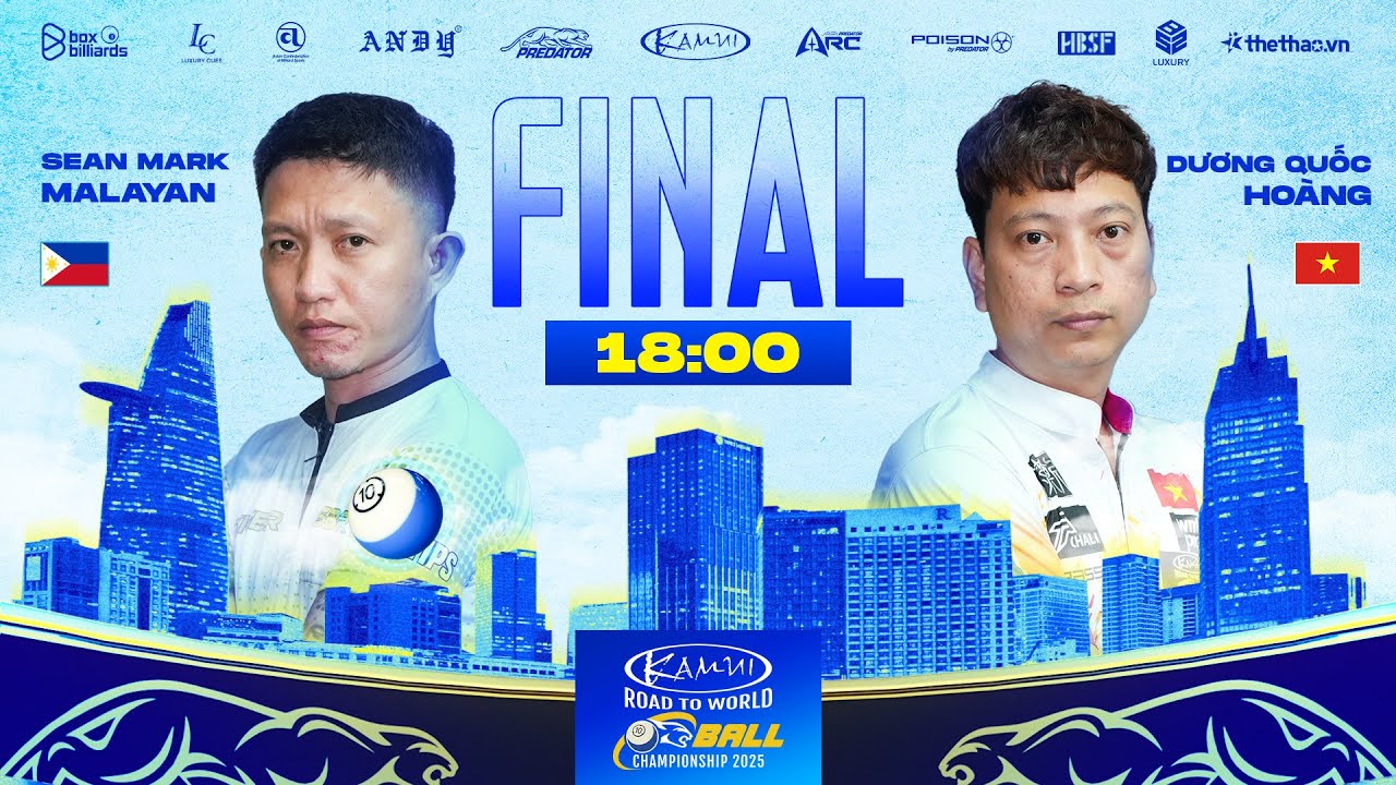 TRỰC TIẾP | FINAL | DƯƠNG QUỐC HOÀNG VS SEAN MARK MALAYAN | KAMUI ROAD TO WORLD 10-BALL CHAMPIONSHIP