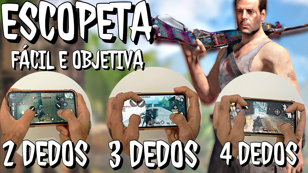 COMO JOGAR FÁCIL DE ESCOPETA COM   SUA HUD DE 2, 3 e 4 DEDOS NO CALL OF DUTY MÓBILE