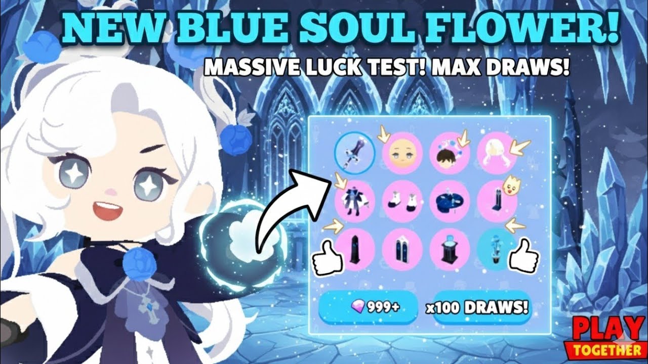 TEST MY LUCK ON NEW BLUE SOUL FLOWER DRAW | PLAY TOGETHER 
