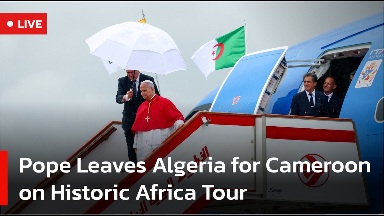🔴LIVE: Pope Departs Algeria for Cameroon | First Major African Visit of 2026 Tour | AC1W