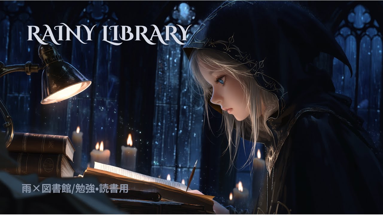 Dark Academia Lo-fi for Studying in a Rainy Magic Library (60 MIN / No Vocals) | 雨×図書館BGM