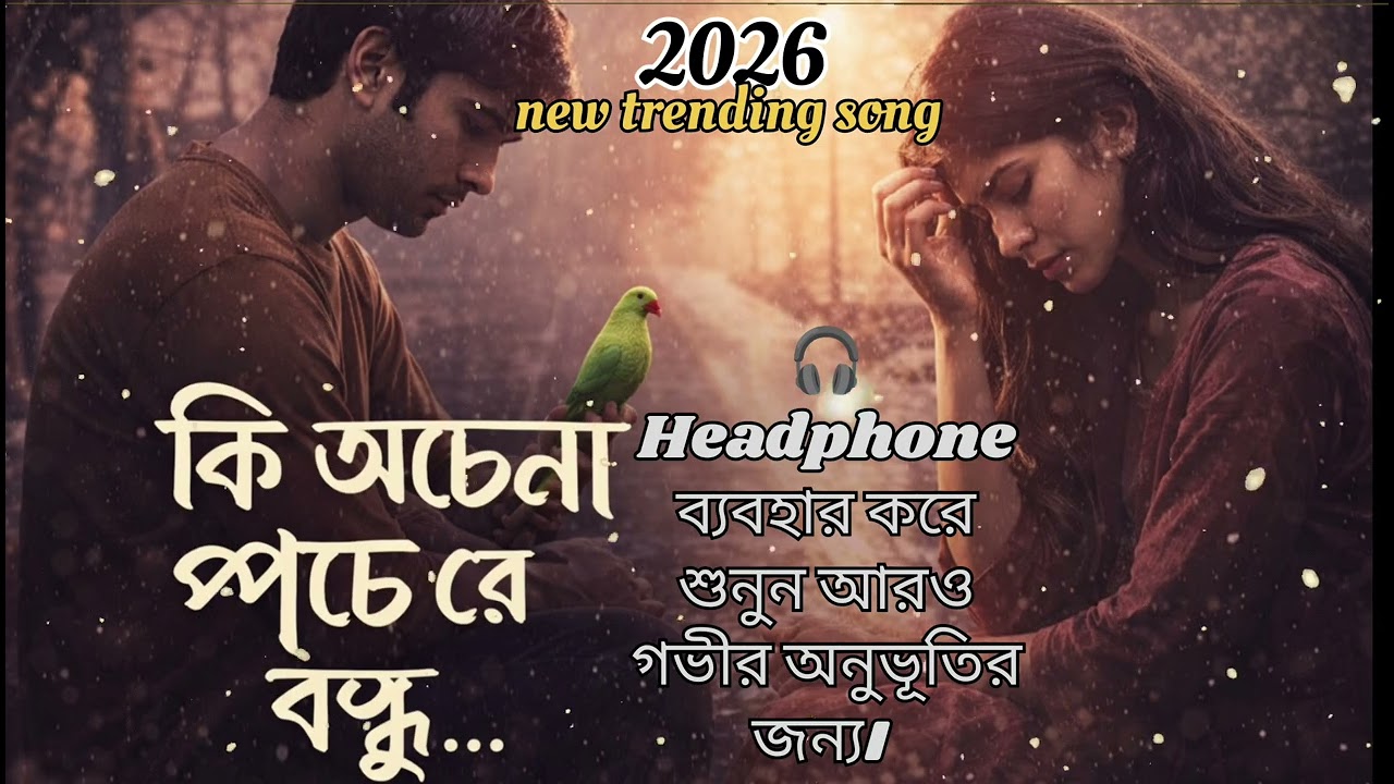 কি অচেনা পথে রে বন্ধু 🥹 Ki Ochena Pothe Re Bondh💔  Heart Touching Song