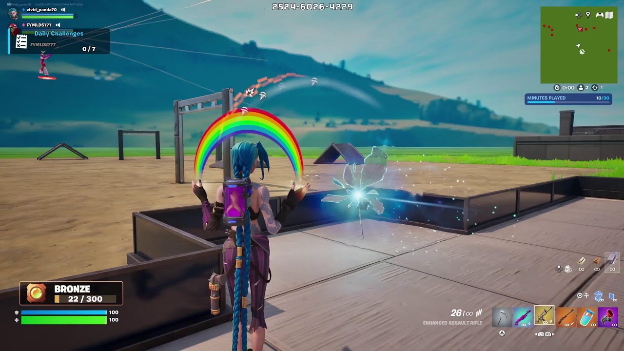 Playing Fortnite on red vs blue