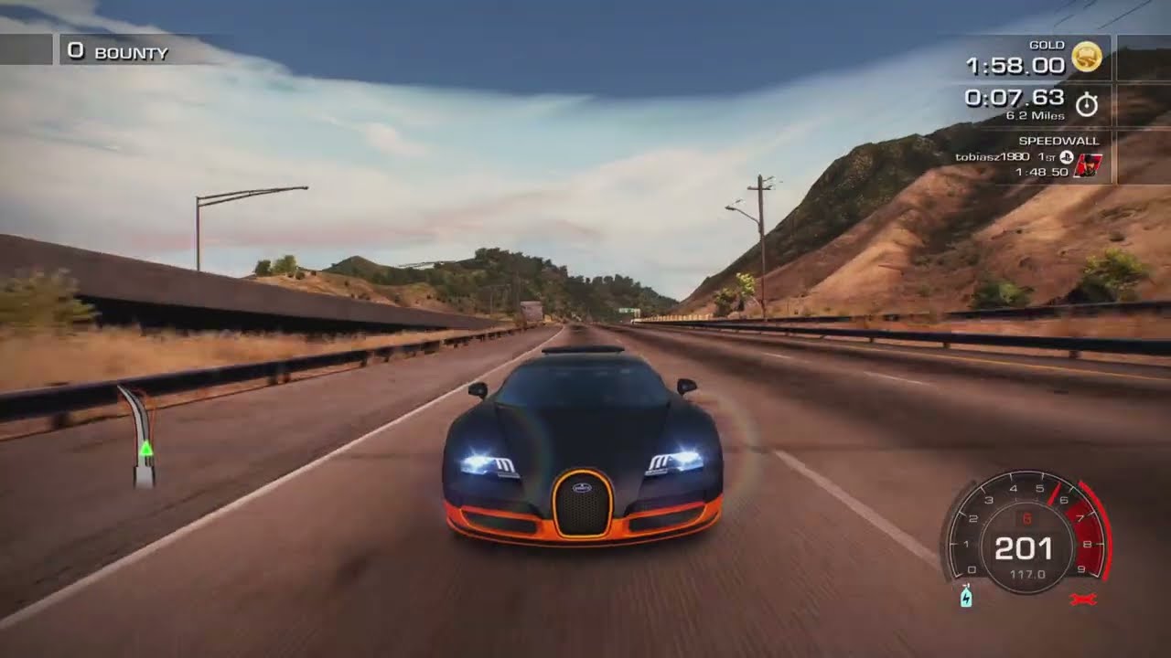 NFSHPR: Fast Track Time Trial Event Using The Veyron 16.4 SS (PS5) (4K)