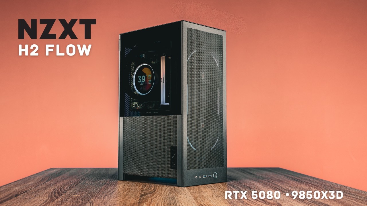NZXT H2 Flow &rarr; Compact, Not Compromised | PNY GeForce RTX 5080 ARGB + Ryzen 7 9850X3D