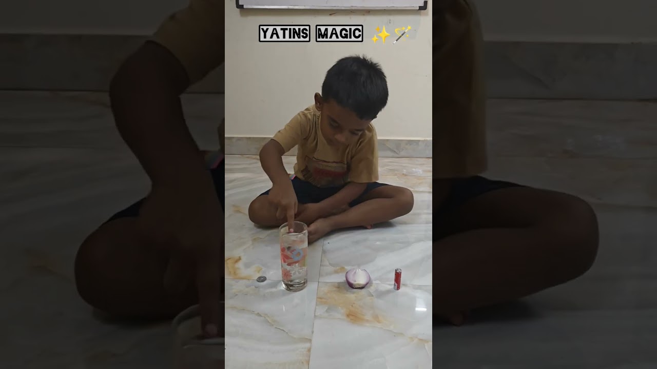 Onion+Battery+Water +Coin #magic  ✨🪄 #kidsvideo #kids #magic #reels #trending #shorts #youtube #game