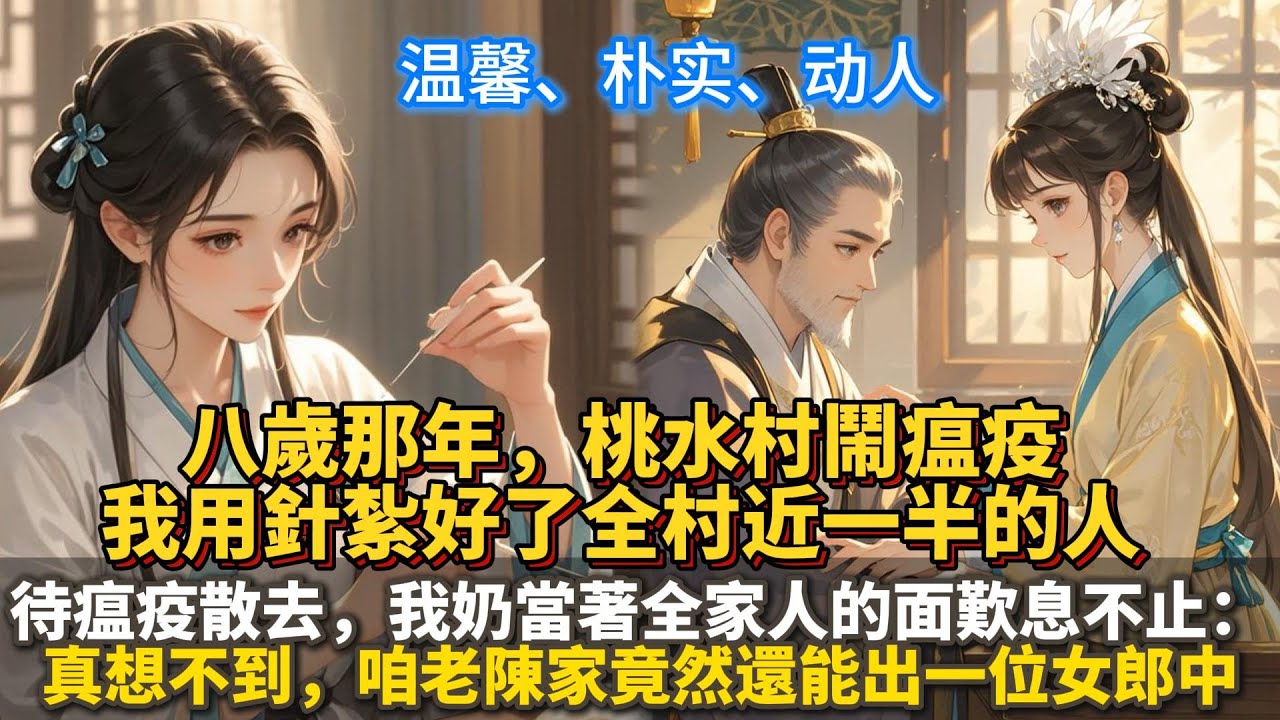 完結溫馨種田文：八歲那年，桃水村鬧瘟疫，我用針紮好了全村近一半的人。八歲那年，桃水村鬧瘟疫，我用針紮好了全村近一半的人。待瘟疫散去，我奶當著全家人的面歎息不止：真想不到，咱老陳家竟然還能出一位女郎中。