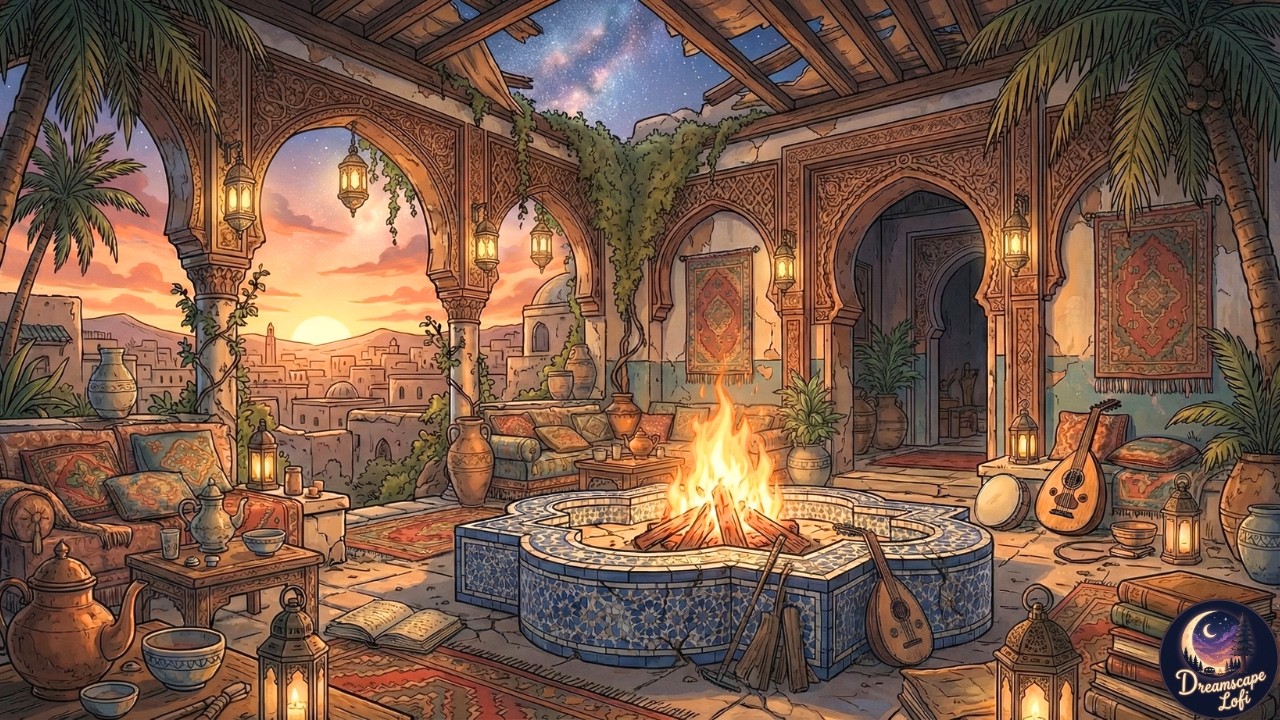 arabian nights in a moroccan riad 🐪 cozy desert oasis lofi
