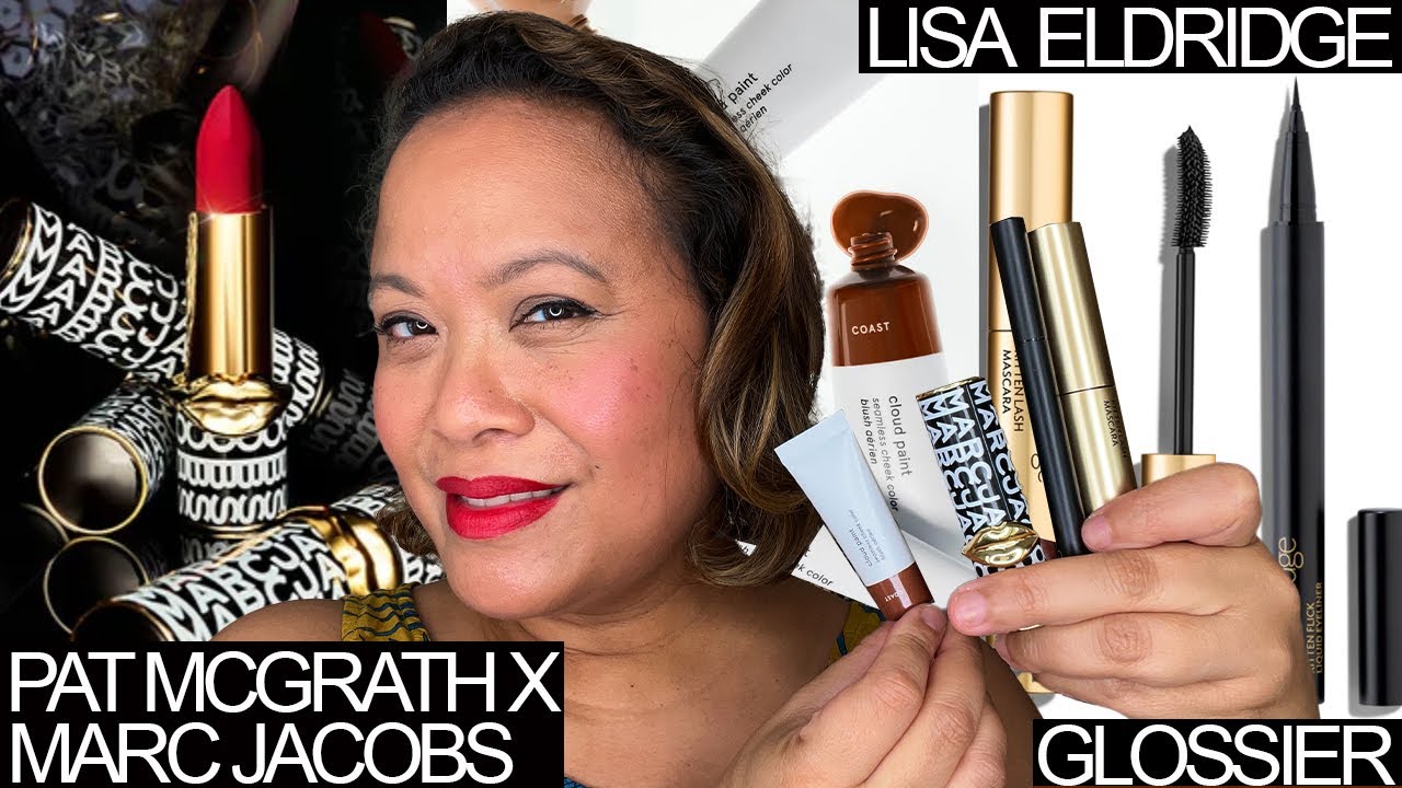 Lisa Eldridge Kitten Lash Mascara | Kitten Flick Eyeliner | Glossier Bronzer | PMGXMarc Jacobs