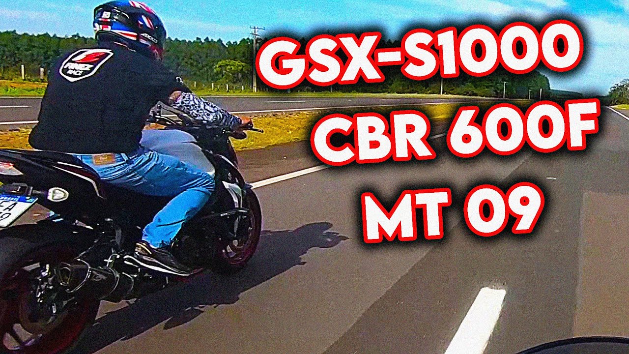 MT09 BRINCANDO COM A CBR 600F E CHEGOU A GSX S1000 E ACABOU COM A GRA&Ccedil;A