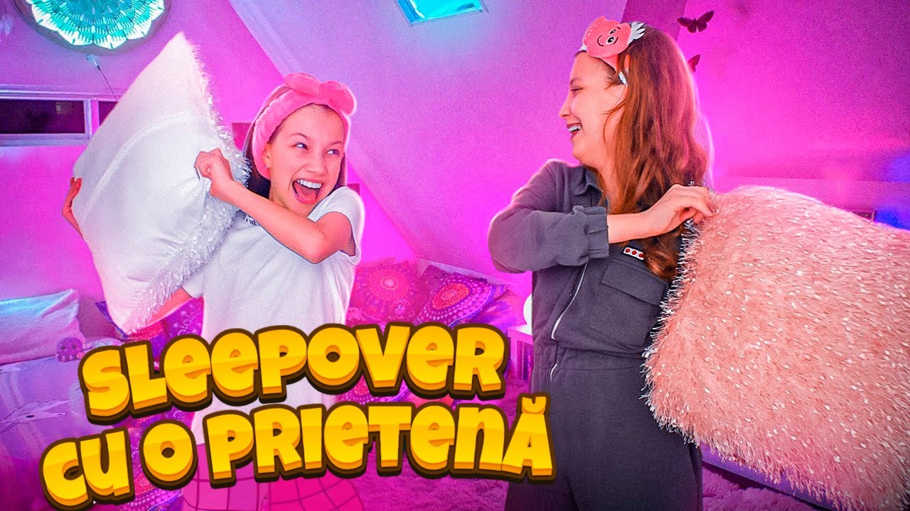 Sleepover cu o prietenă la mine acasă 😛 Pajama Party 24 ore ⏰ Filmul Viki Show Romanian