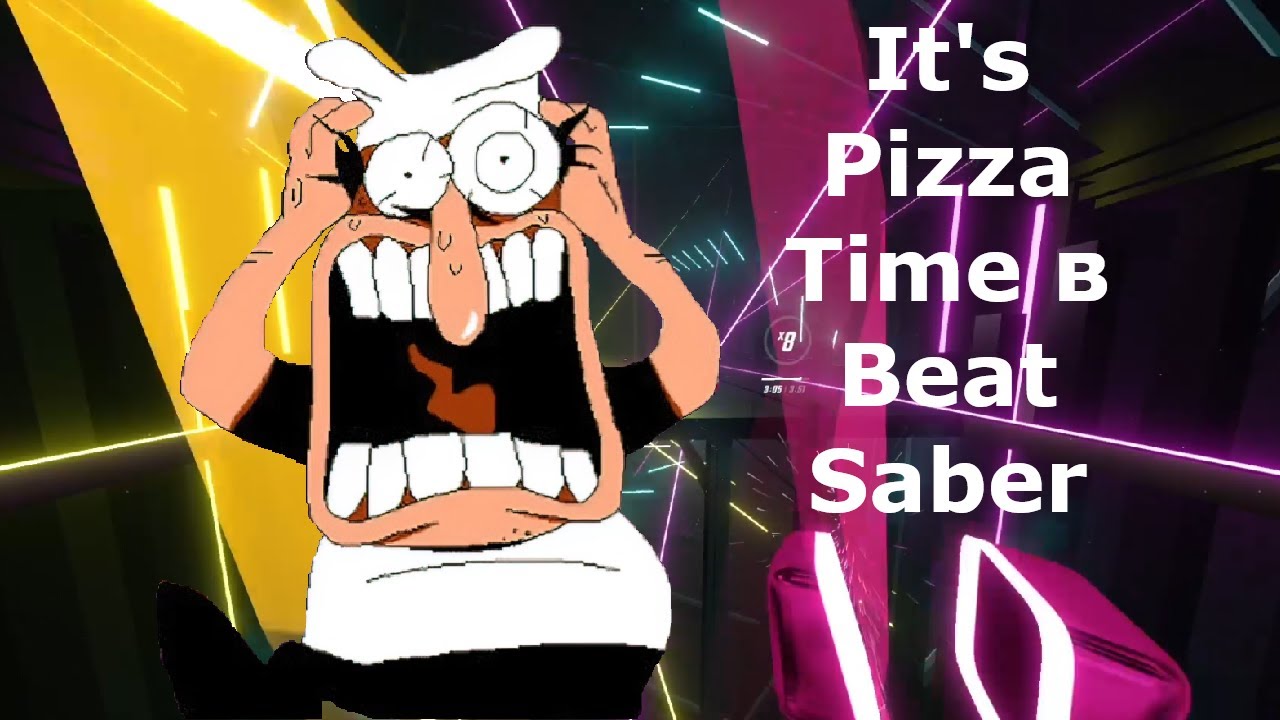 Beat Saber в моём прохождении (Ост Pizza Tower: It's Pizza Time!, Pepperman Strickes! и другие)