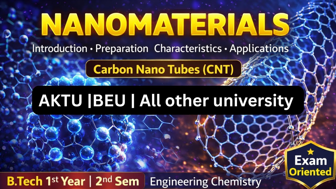 Nanomaterials | Introduction, Preparation, Properties & Applications | CNT | Engineering Chemistry