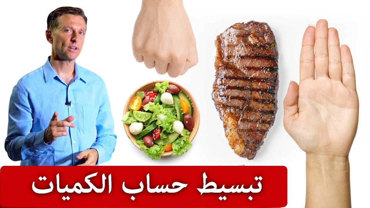 كم يجب تناول كمية السلطة واللحم والدهون بشكل مبسط