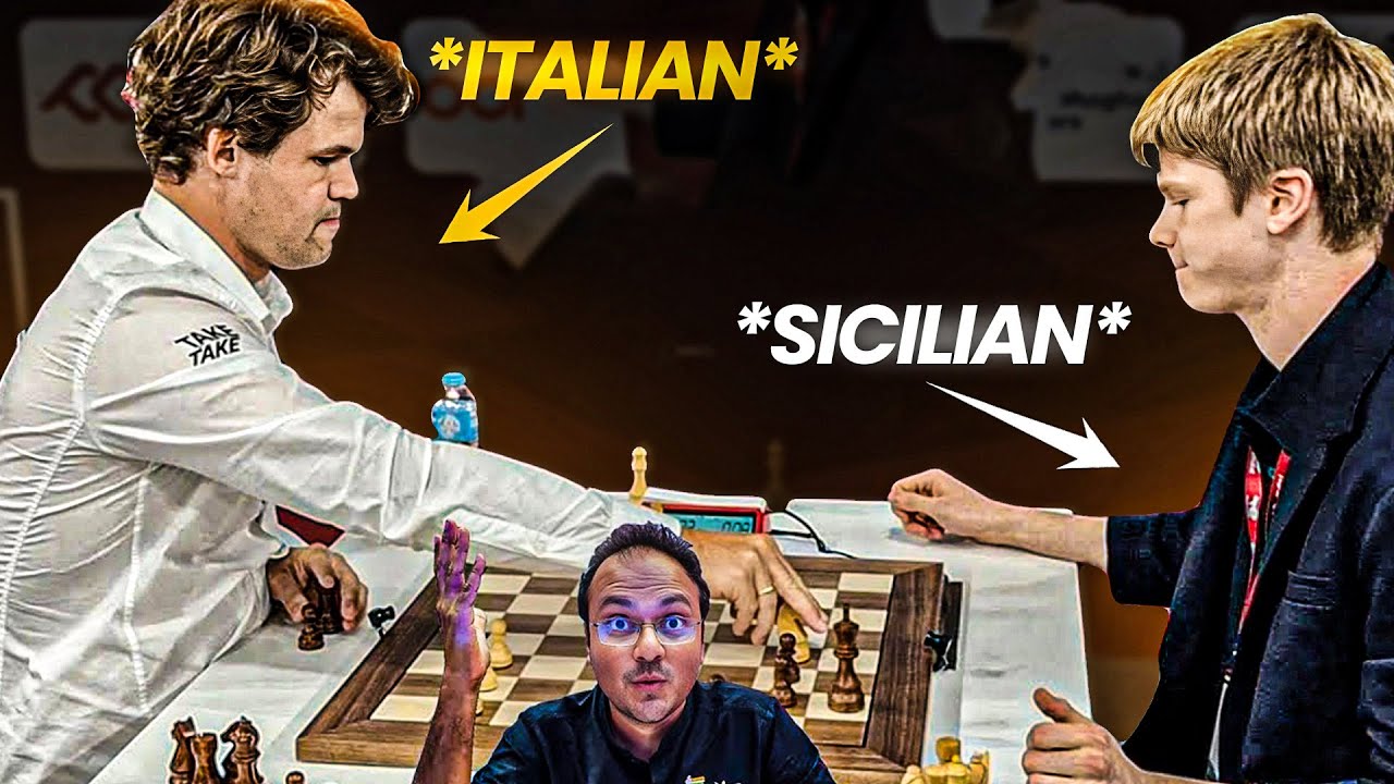 Magnus Carlsen's Italian Sicilian vs World Rapid Champion 2024 Volodar Murzin | World Blitz 2025