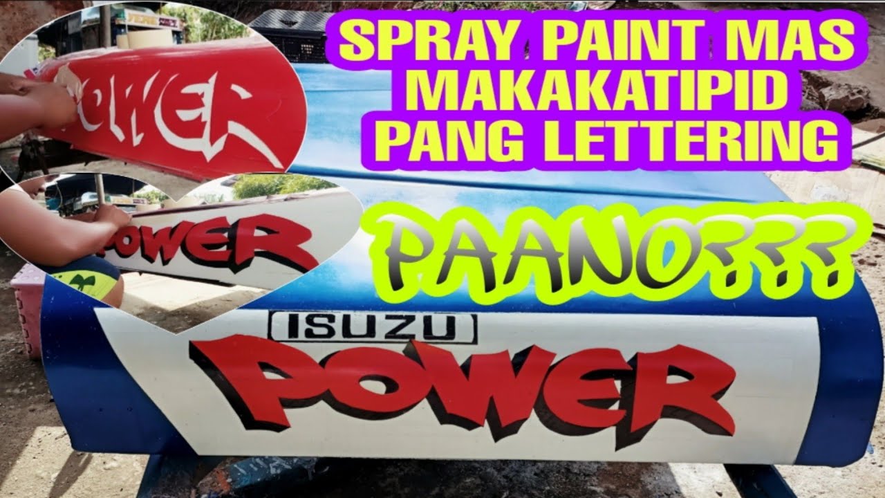SIMPLE LETTERING USING THE SPRAY PAINT (NEGOSYO TIP AND TUTORIALS)