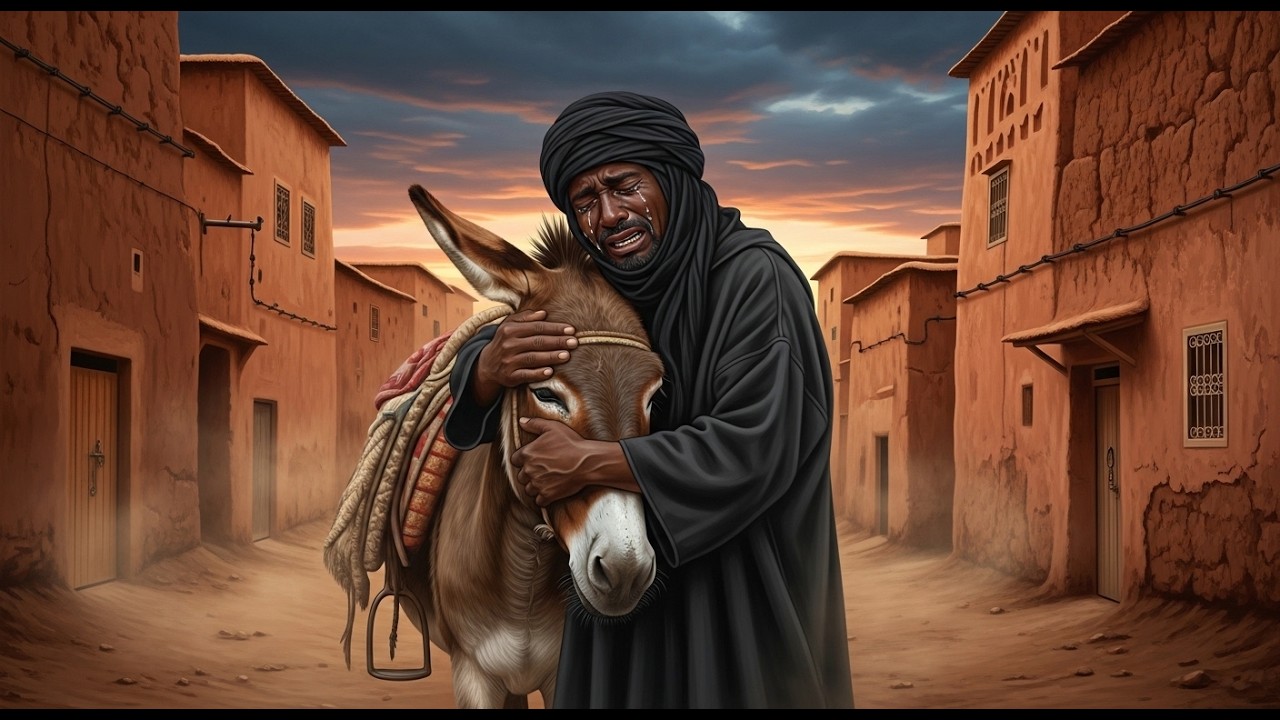 حكاية أبو سعدية الذي عاد لكوخه و لم يجد لا ابنته و لا زوجته و من ذاك اليوم و هو يبحث عنهم هو و حماره
