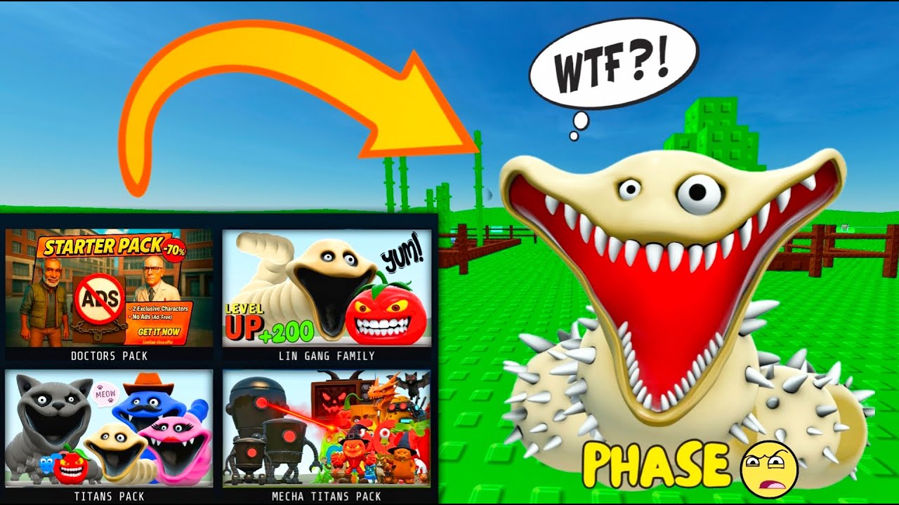 🌈NextBots in playground! NEW EVOLUTION OF ROBLOXHUNGRY WORM PHASE 2