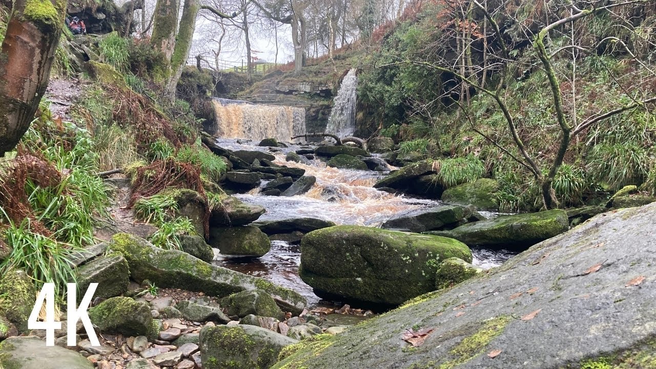 4K ASMR waterfall Nature Sounds - Waterfalls - Relaxing Meditation (water sounds for relaxation)