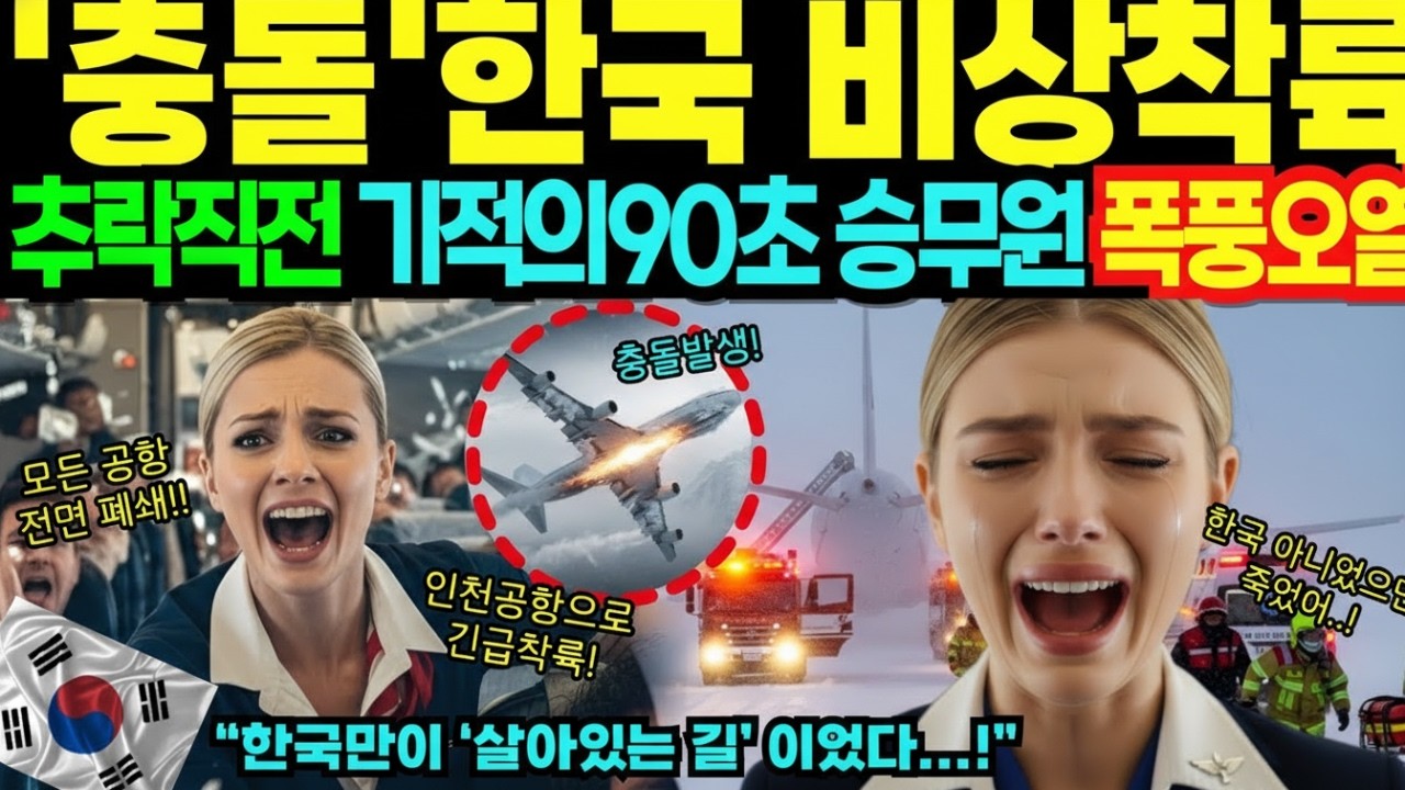 [해외감동사연] 폴란드 미녀승무원, 비행 중 ‘충돌 경고’! 한국 인천공항 비상착륙 후 폭풍 오열한 충격 고백!