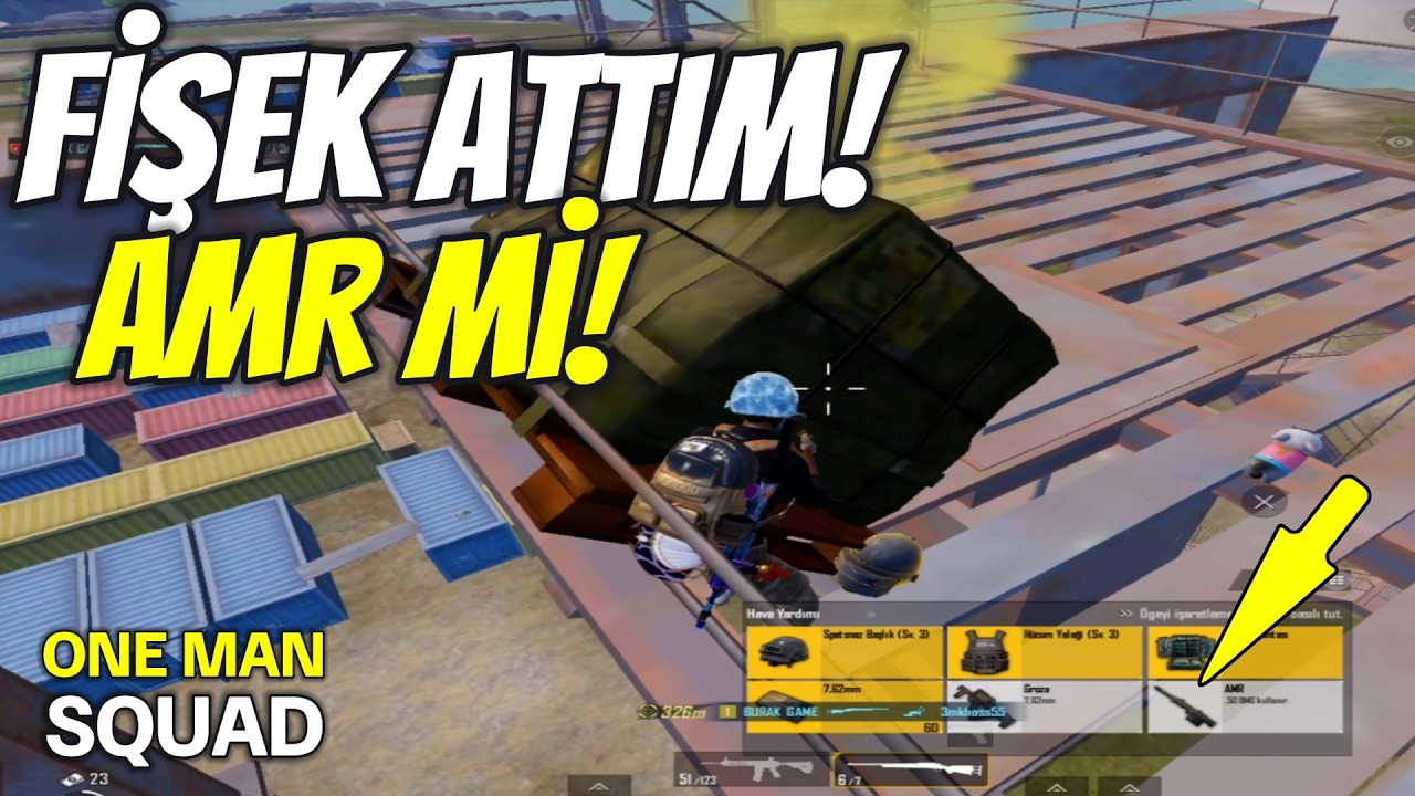 FİŞEK ATTIM AMR ÇIKTI ! BURAK GAME ONE MAN SQUAD PUBG MOBİLE