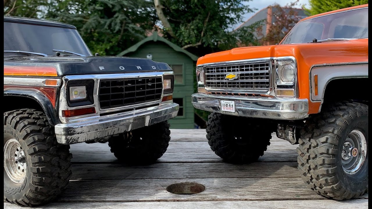 Traxxas Trx4 Bronco with Brass Upgrades & Chevy Blazer Trx4 - Backyard Bash