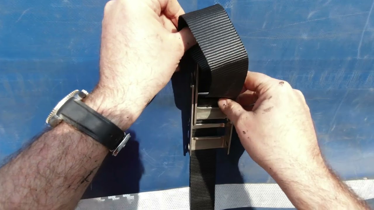 How to replace broken straps on a curtain sided truck