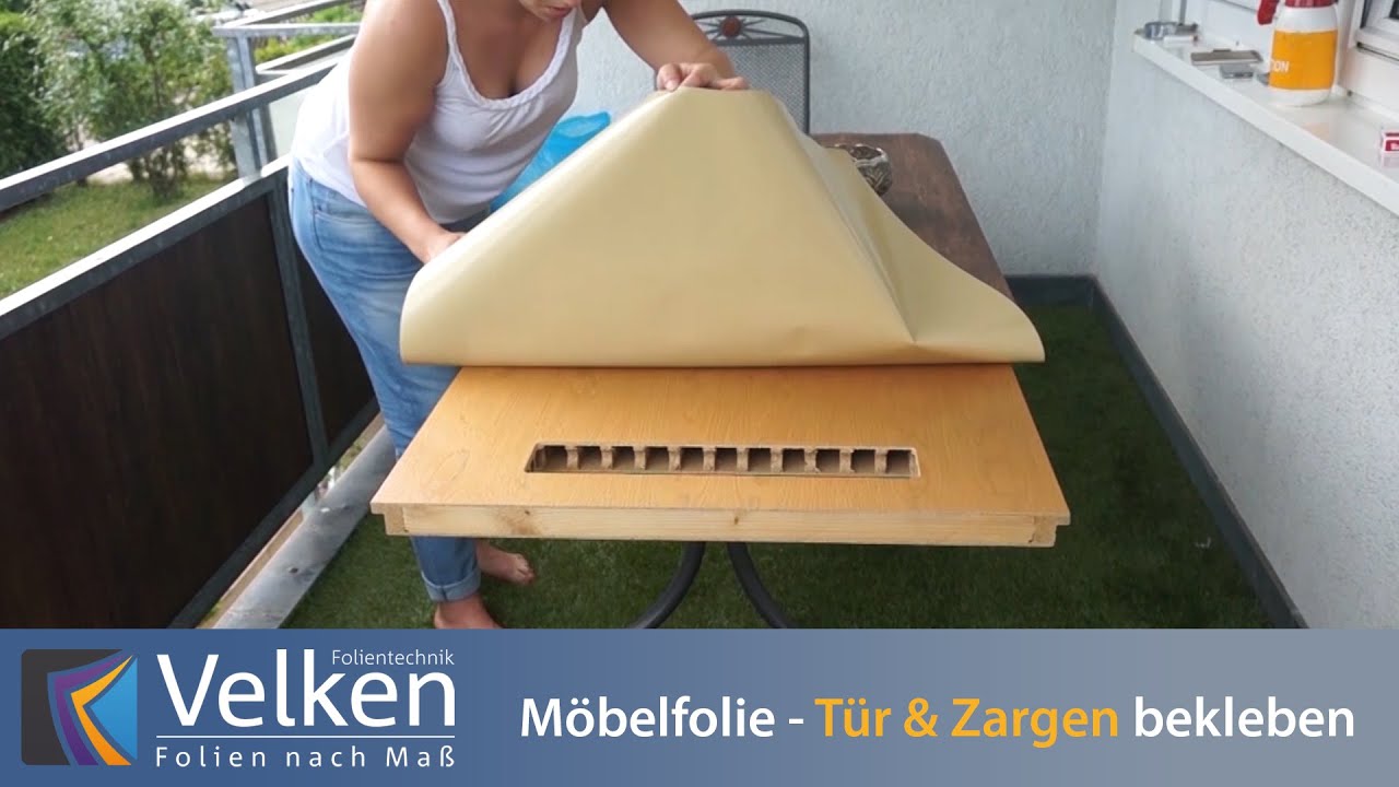 Tür + Zarge mit Möbelfolie renovieren | Velken.de