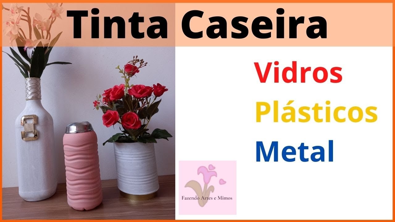 🌷Como Fazer Tinta Caseira Para Vidros e Plásticos