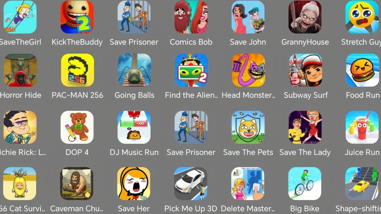 Poppy Playtime 5,Roblox,Food Run,Kick The Buddy,Save Prisoner,Little Scary Prankster,Draw To Smash