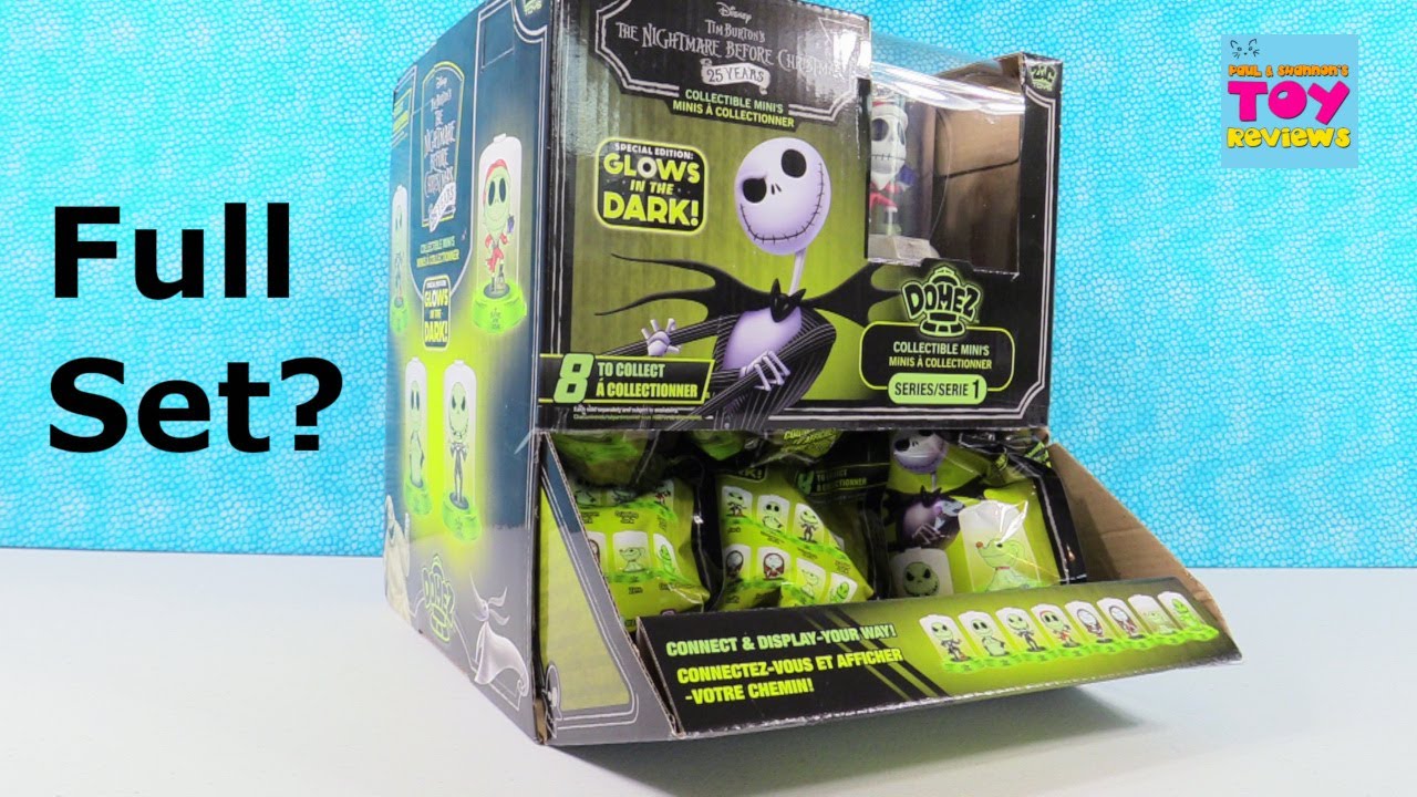 Disney Nightmare Before Christmas Domez Series 1 GITD Figure Unboxing | PSToyReviews
