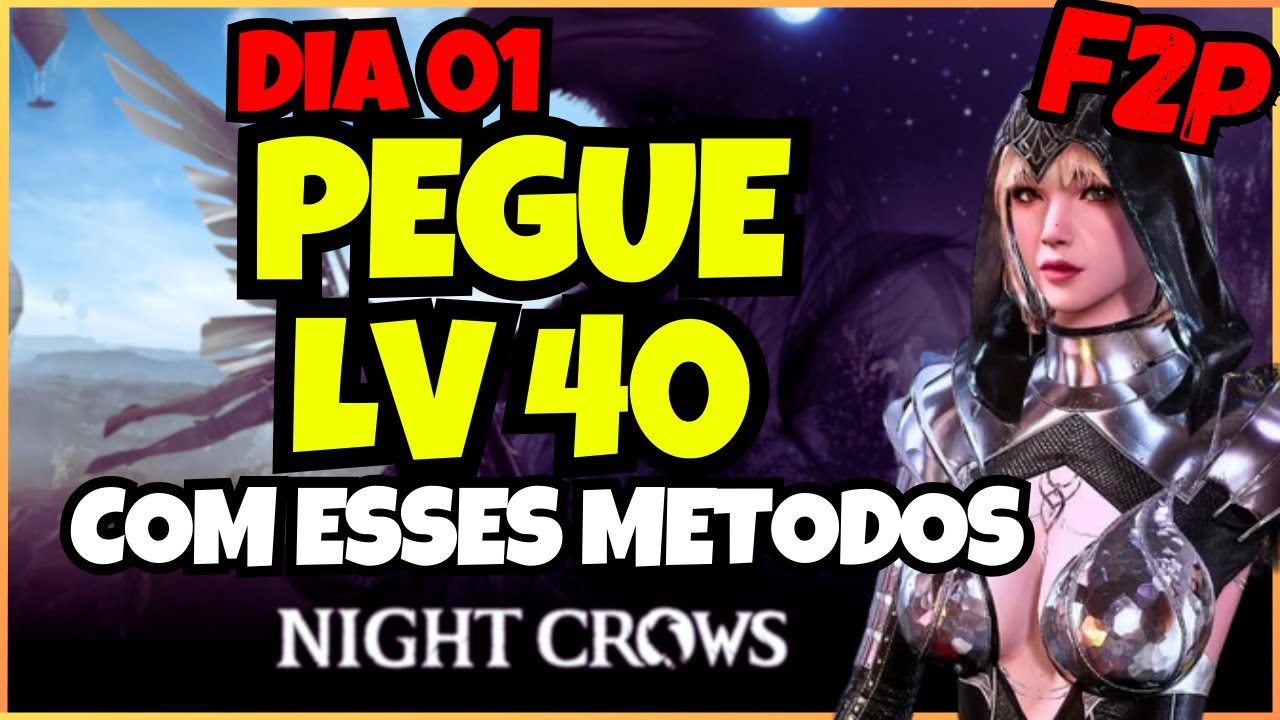 Dicas para upar  até nv 40 no Primeiro Dia e Farmar AFK em Night Crows | NFT Game