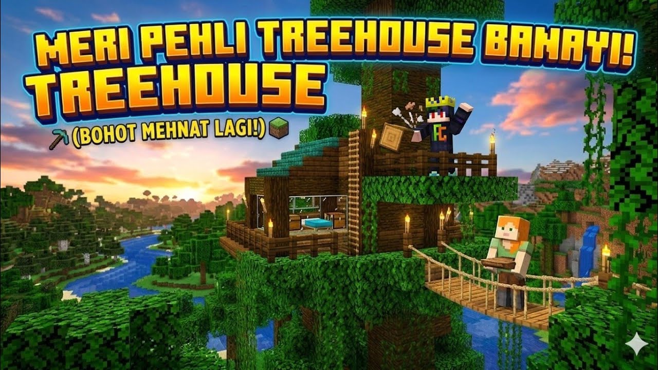 Built a Tree House in Minecraft 😱 #6