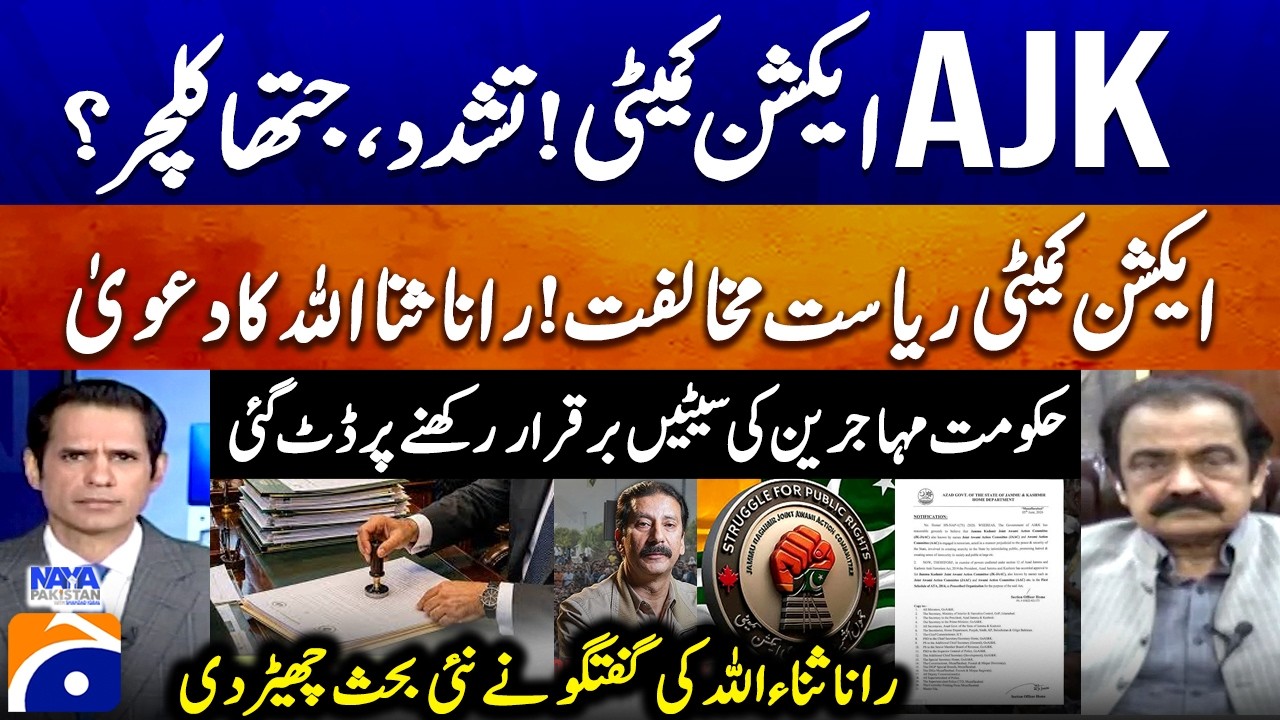 AJK Action Committee! - Action Committee opposes statehood! Rana Sanaullah claims - Geo News
