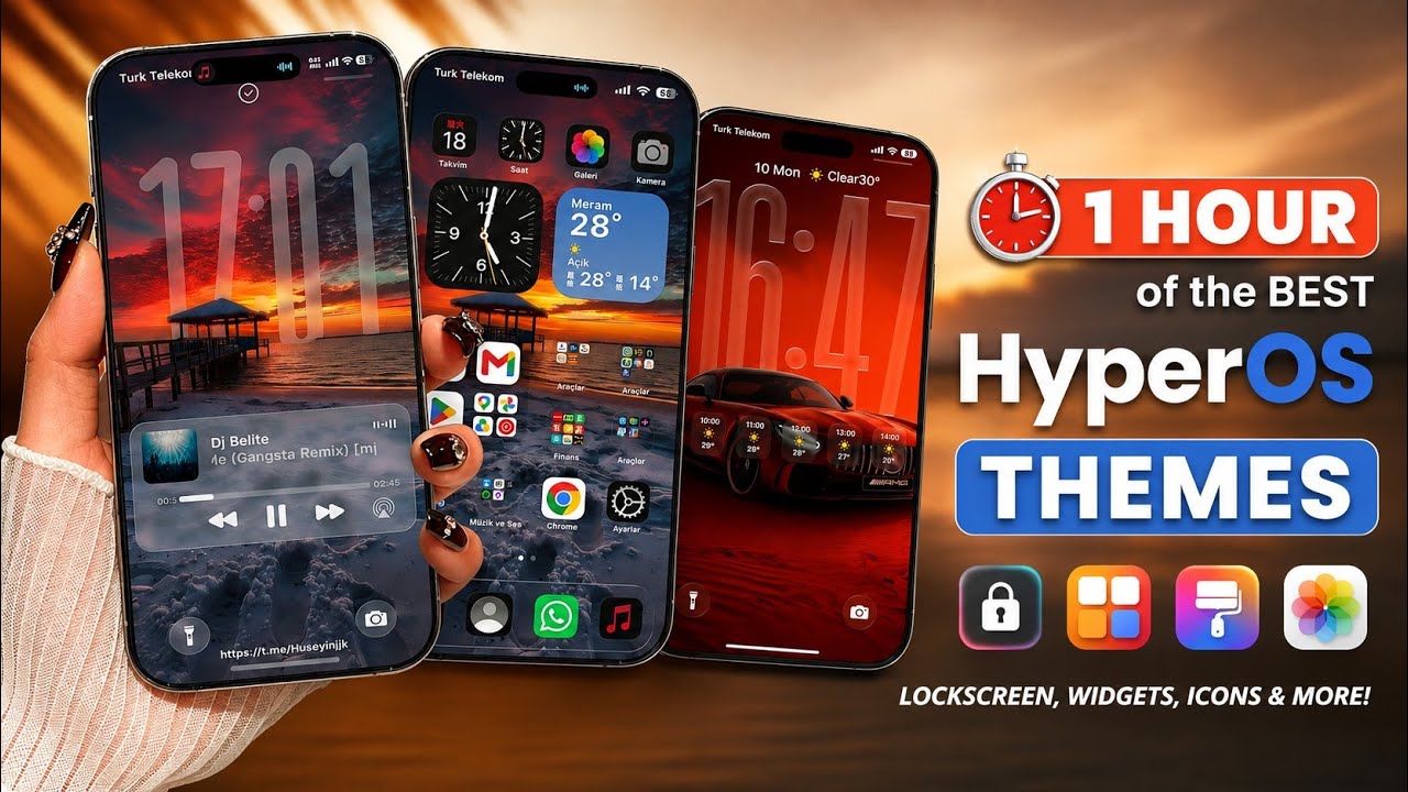 1 HOUR of the BEST HyperOS Themes 🔥 Lockscreen, Widgets & Icons!