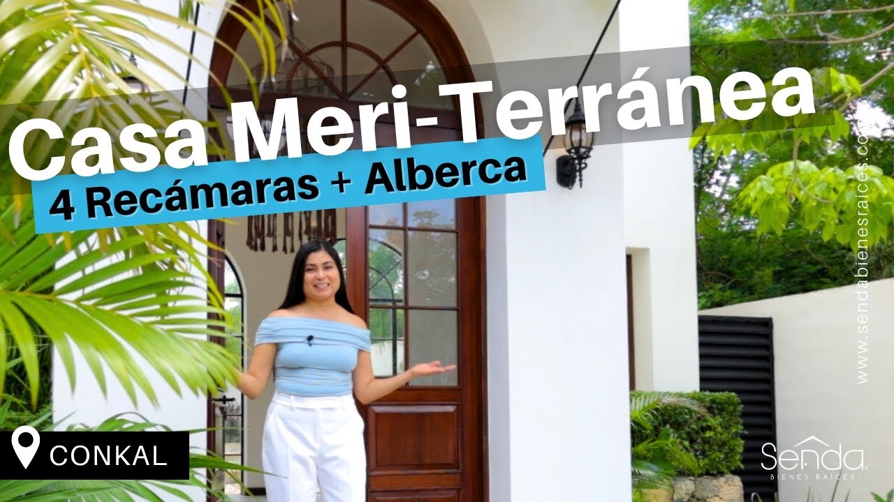 🔥 ¡Descubre esta Casa en Venta estilo Mediterráneo de 4 Recámaras en 📍Conkal, Mérida! 🌿✨