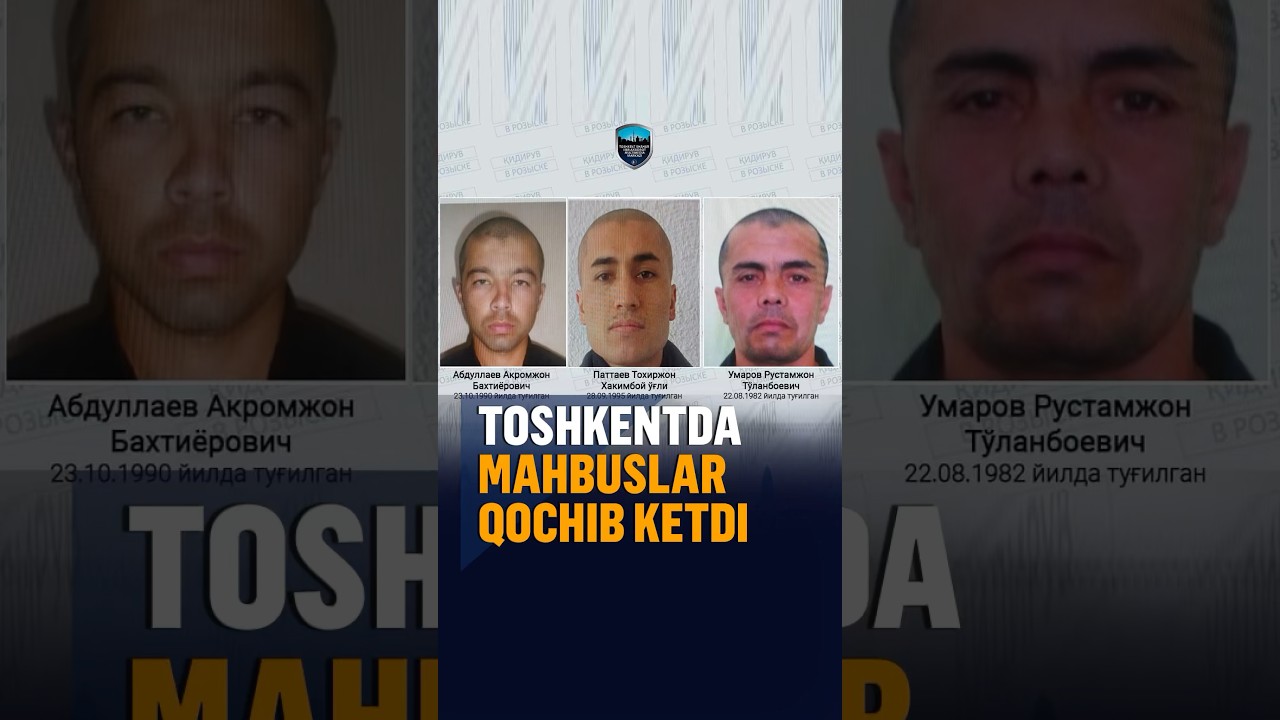 Toshkentda uch mahbus qochib ketdi.