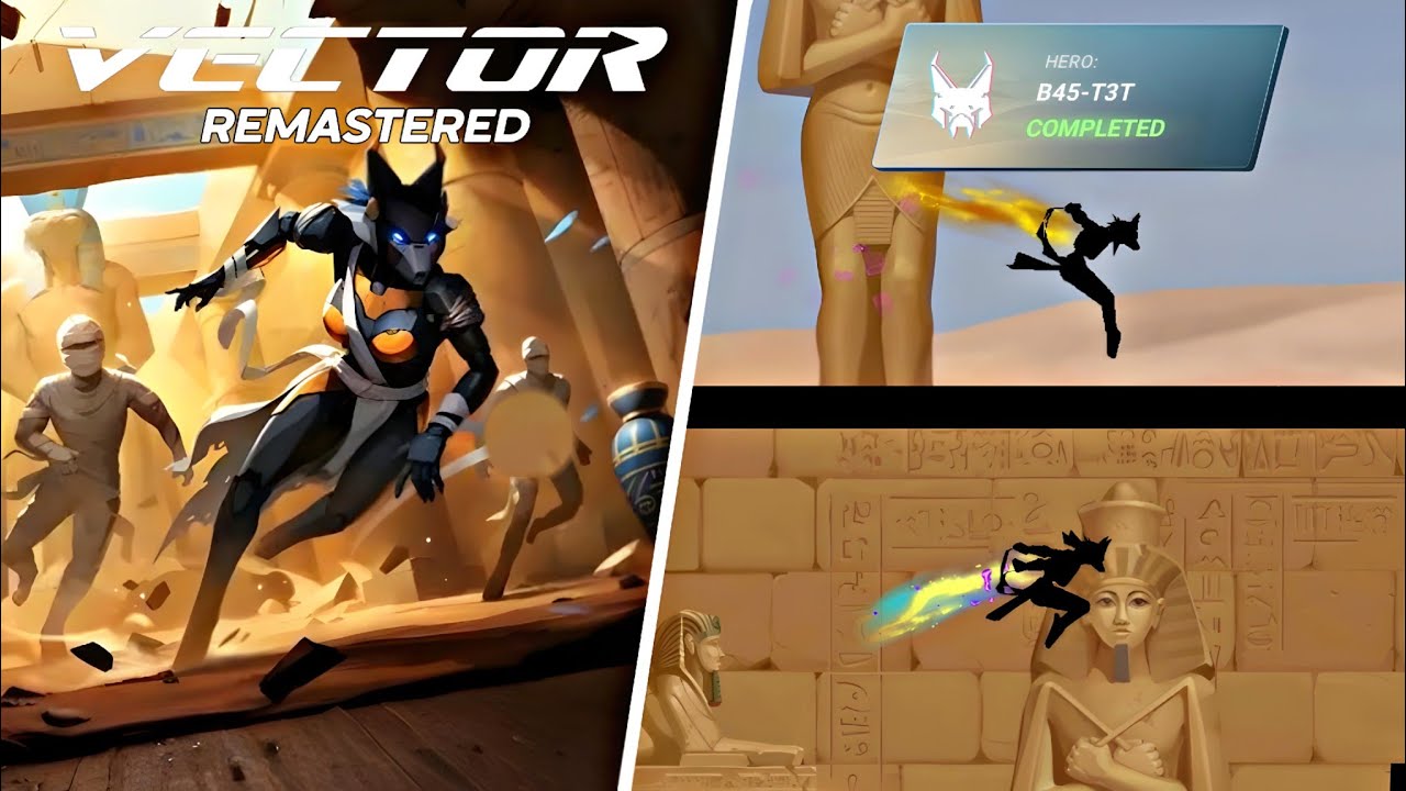 Vector Remastered - The Secret Of The Tomb Event All Level & New Hero B45-T3T + Cosmetics Gameplay 
