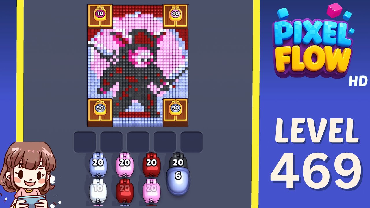 Pixel Flow Level 469 Solution Walkthrough