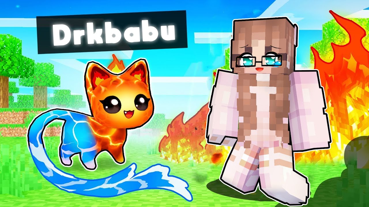 Playing Minecraft As A HELPFUL Elemental Kitten! (Hindi)