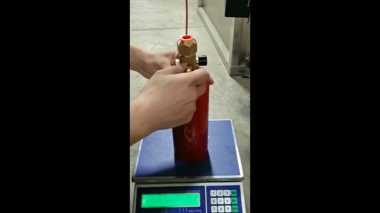 Process of Filling a 3U Rack Mounted Fire Extinguisher Cylinder