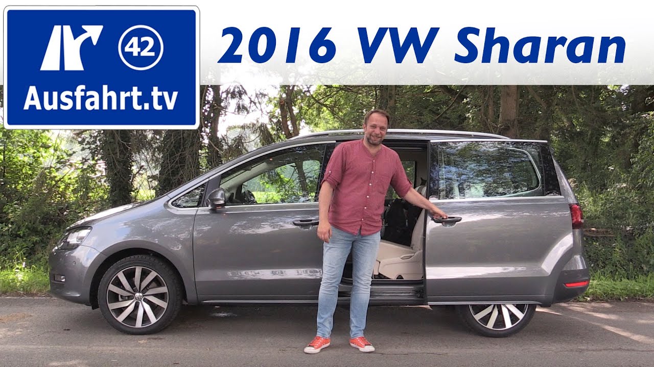 2016 Volkswagen Sharan 2.0 TDI 184 PS  - Fahrbericht der Probefahrt, Test, Review Ausfahrt.tv