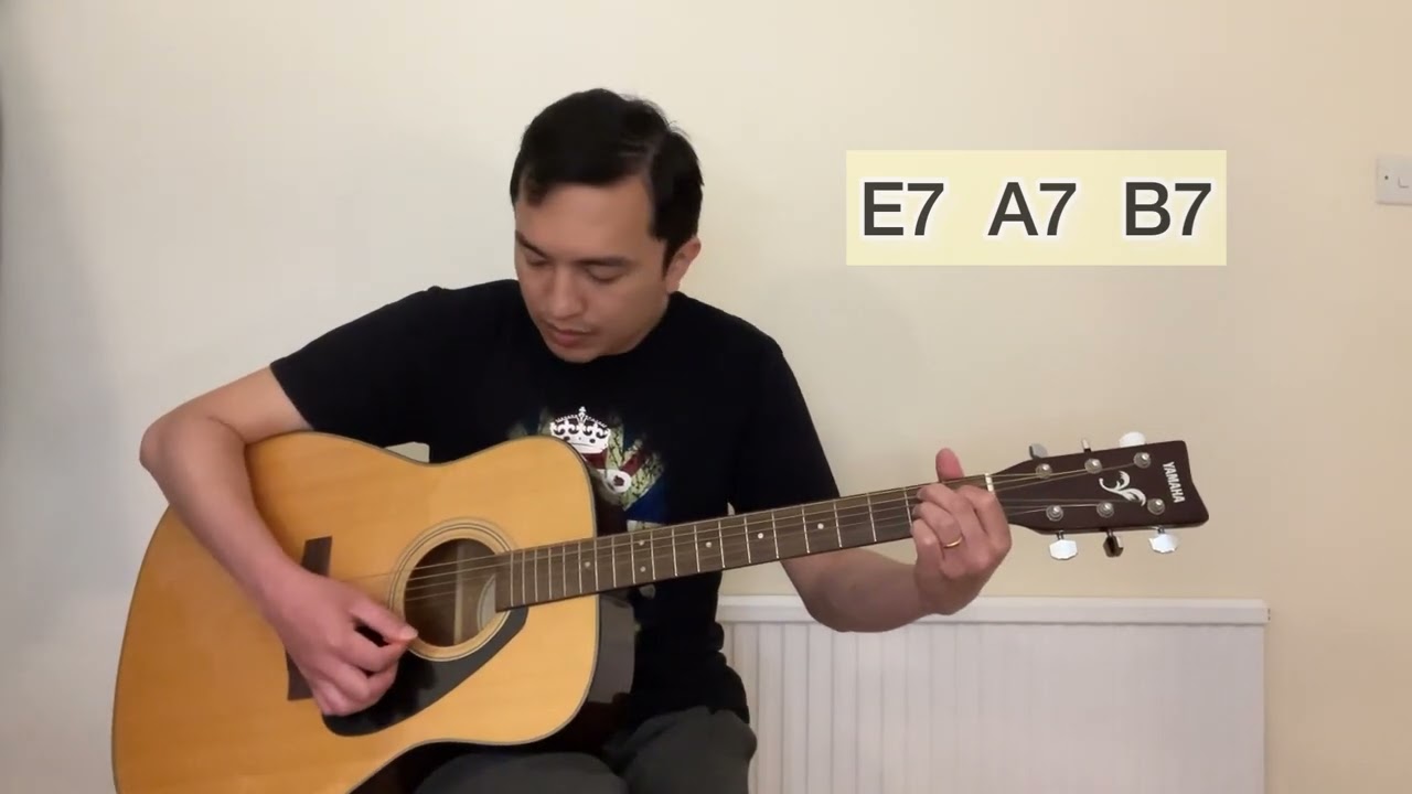 Easy Guitar Lesson (extension) 7th chords - major chords များမှာ 7 ထည့်ကိုင်ခြင်း