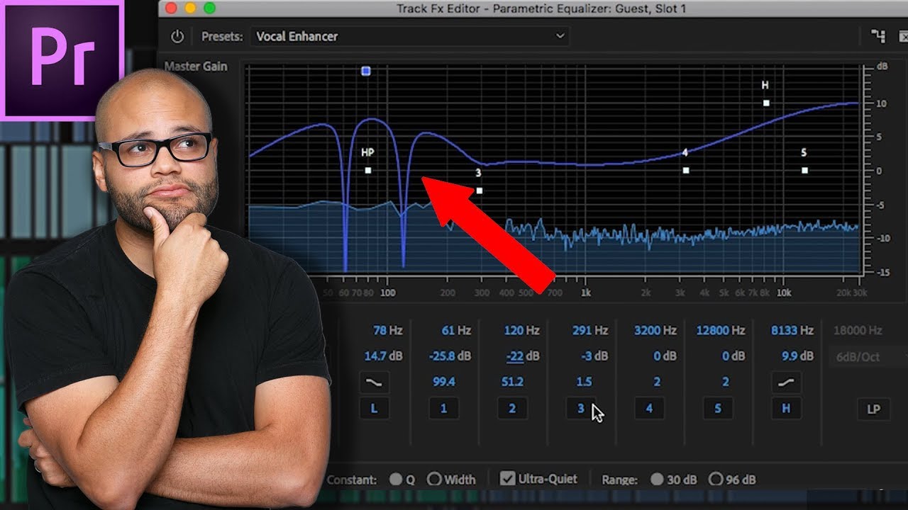 Как убрать шум звука из видео в Premiere Pro Tutorial