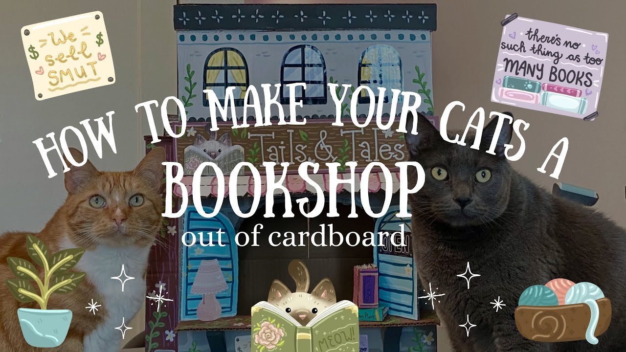 How to Make a Shop for Your Cats-DIY Cardboard Craft Tutorial