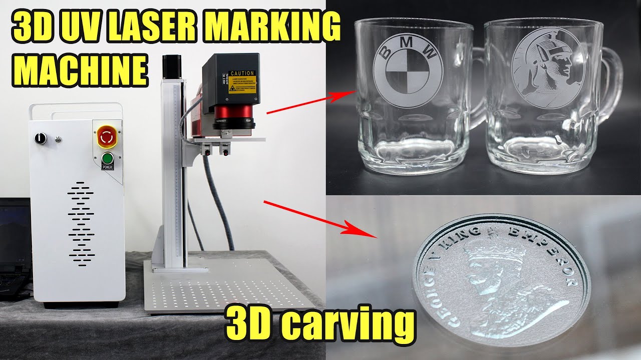 Fine engraving portable 3D UV laser marking machine