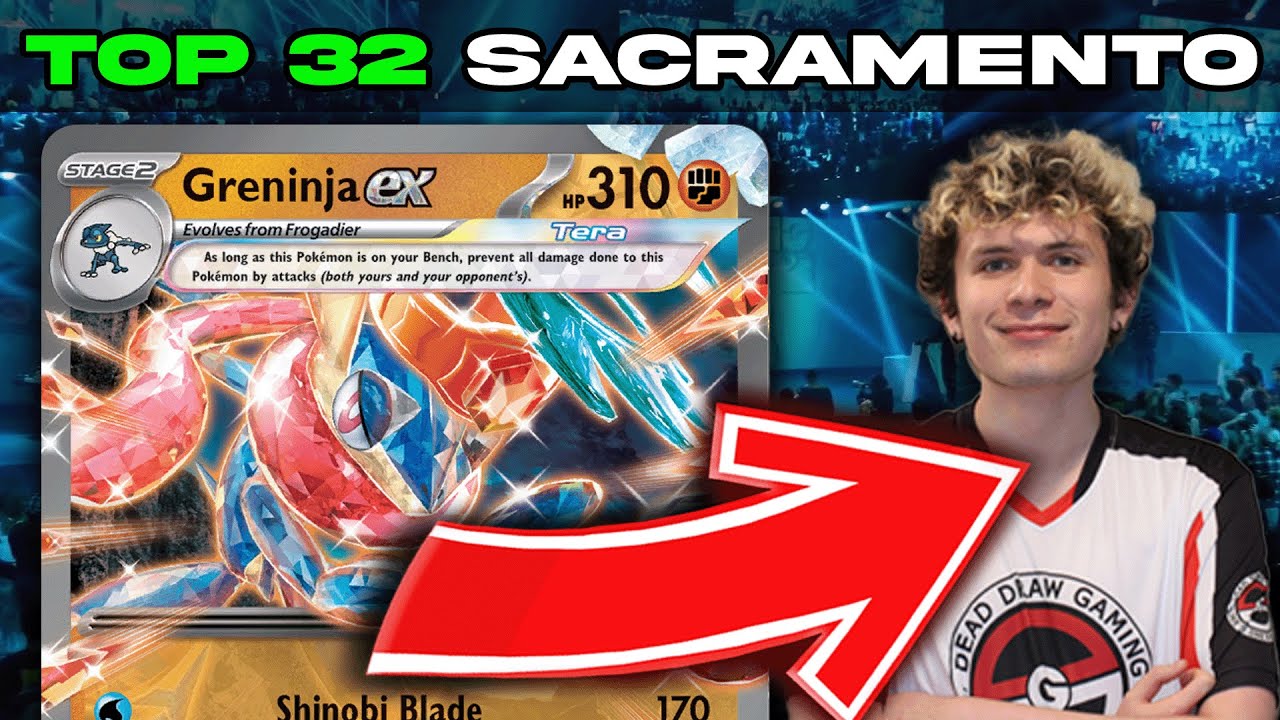 Greninja ex just got Top 32 at Sacramento Regionals In Surging Sparks! (Pokemon TCG Live)