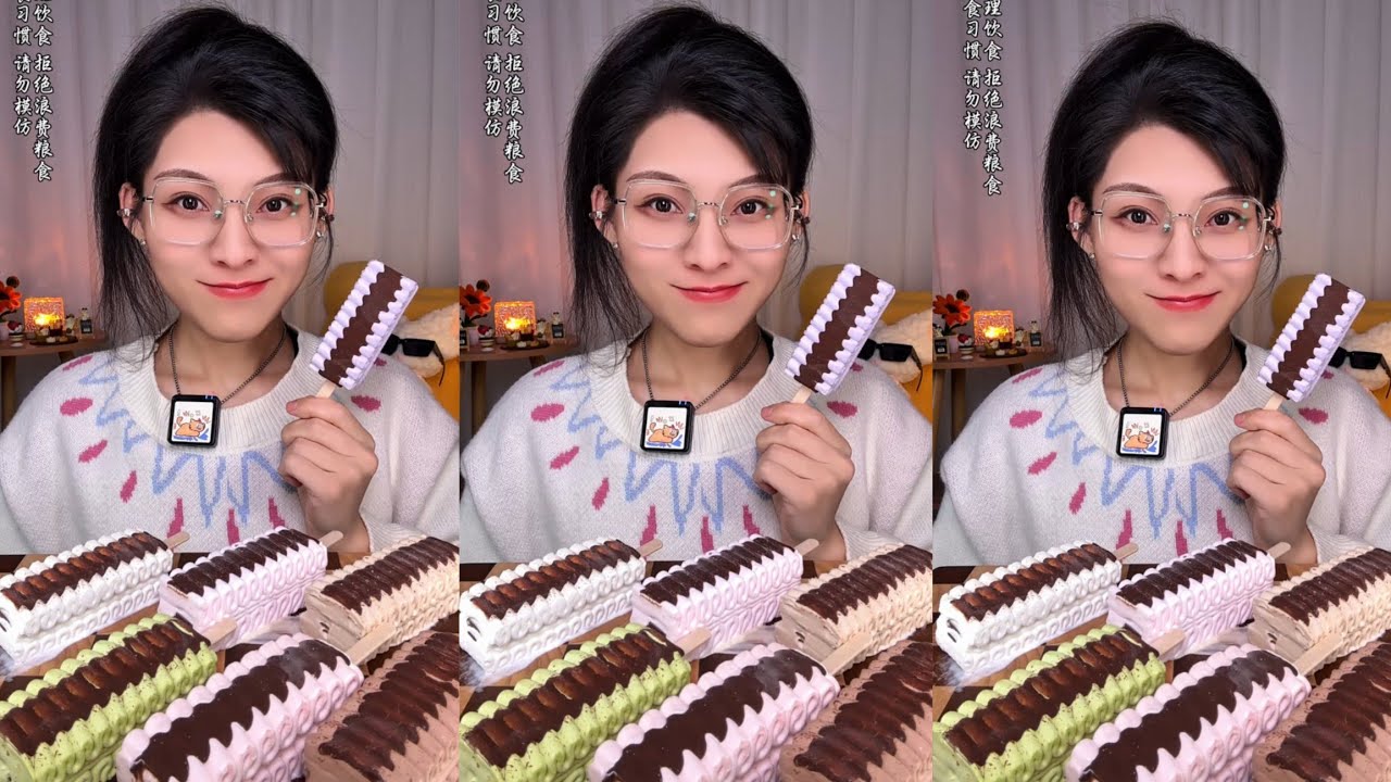 ASMR] Dessert Mukbang🎂🍰🍫🧀🍪🍩(Creamy Crepe Cakes) 디저트 먹방 #chocolate #cakes #creamycake