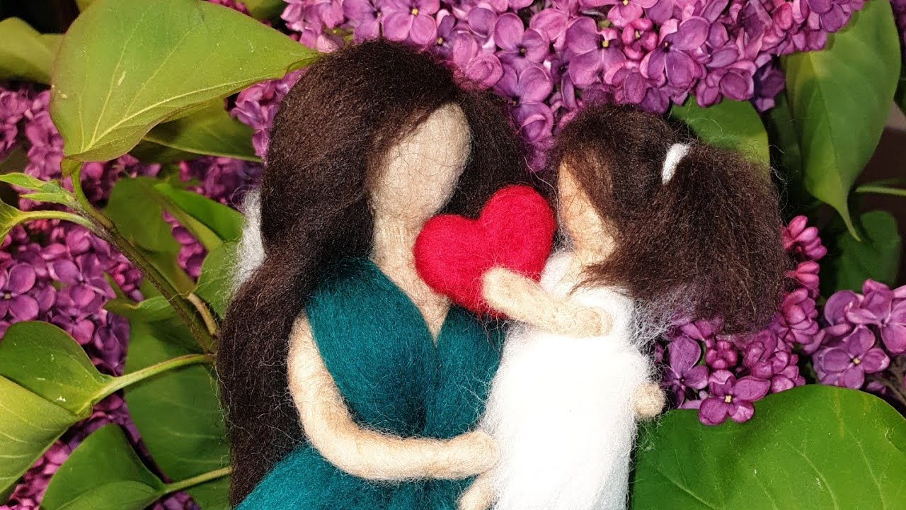 needle felting - wool doll