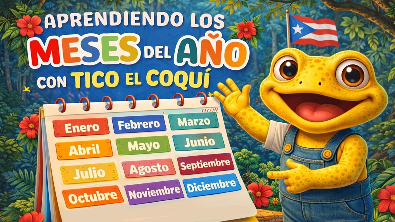 Aprendiendo los Meses del A&ntilde;o con Tico el Coqu&iacute; | Canci&oacute;n Infantil